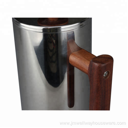 French Press with Wooden Handle and Knob